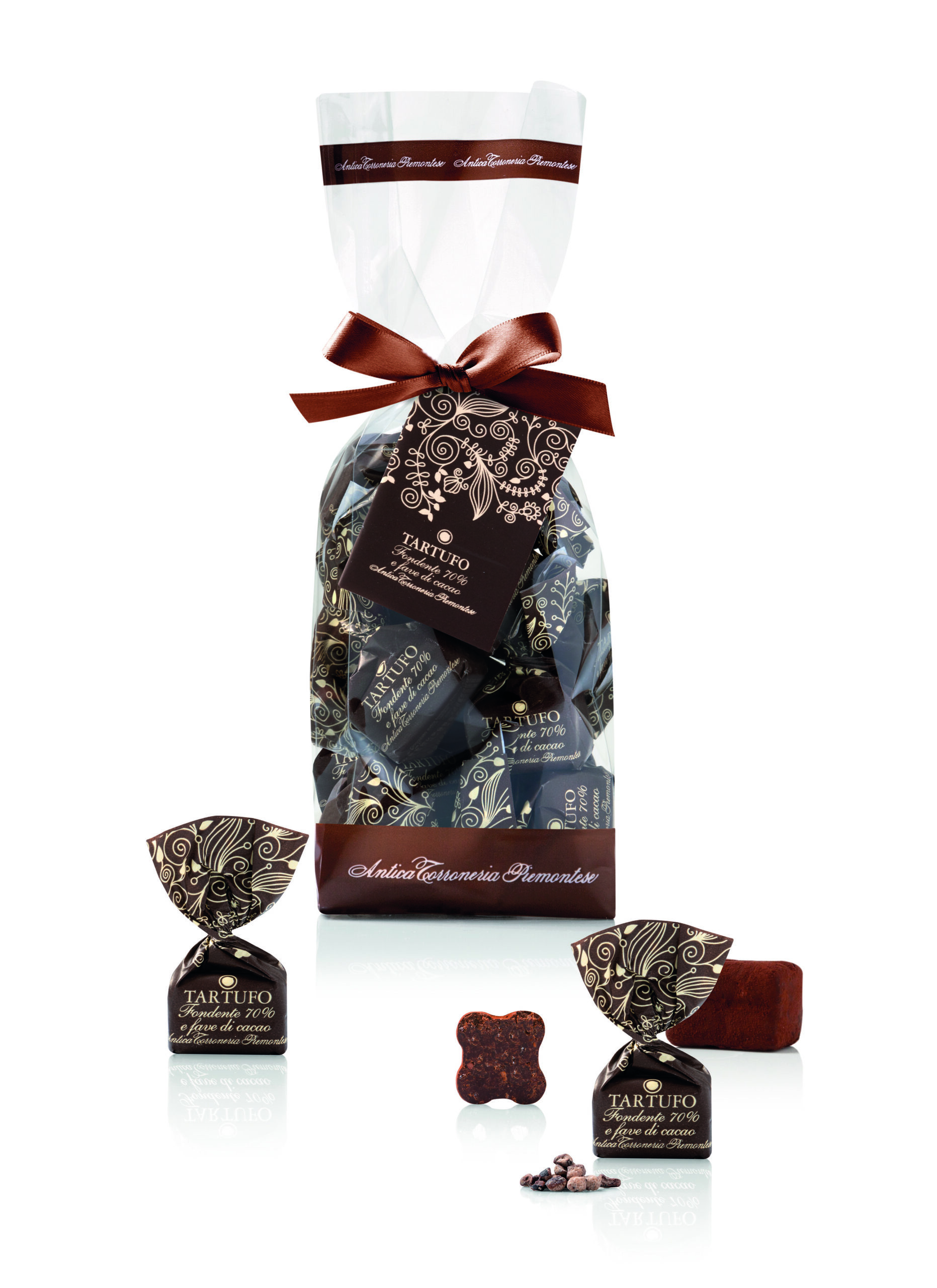 Antica Tartufi fondente 70% e fave di cacao
